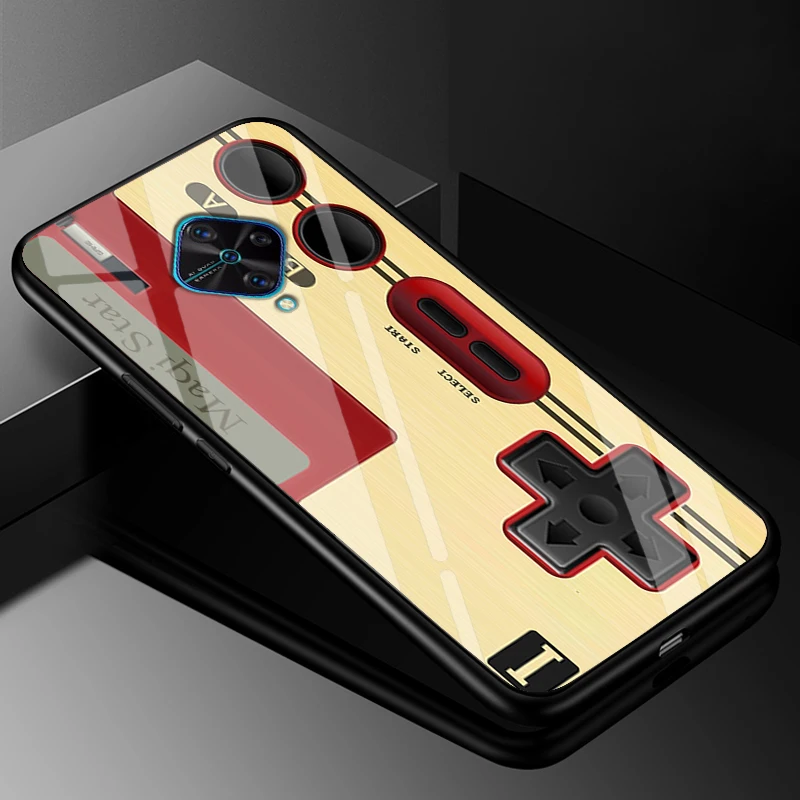 Premium Tempered Glass Back Case with Soft Bumper