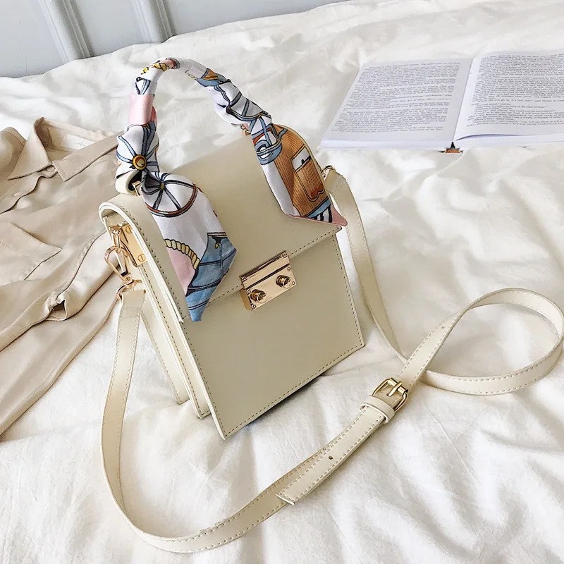 

Summer Day MORI Series Simple Lock Phone Bag Korean-style Versatile Silk Scarves Mini New Style 2019 Textured Shoulder Square Sl