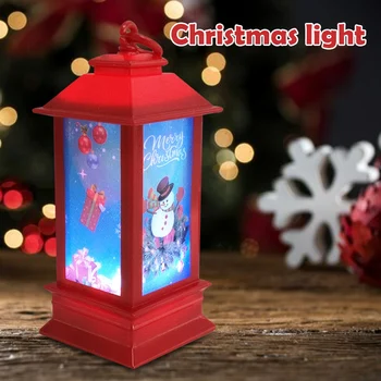 

Christmas LED Colorful Light Santa Claus Christmas Tree Snowman Pattern Lanterns Night Light Holiday Decoration Lighthouse
