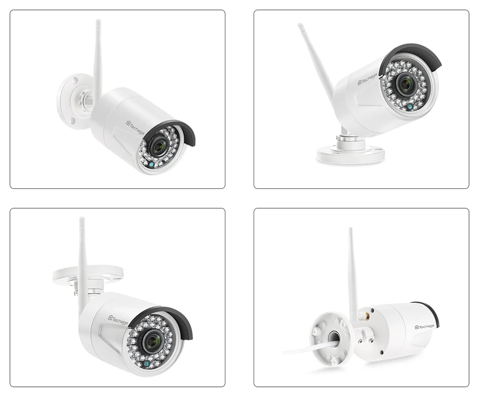Techage 4CH 1080P беспроводной 2MP аудио звук Открытый Wifi IP камера система безопасности Plug Play видео CCTV 2 ТБ HDD NVR EseeCloud комплект