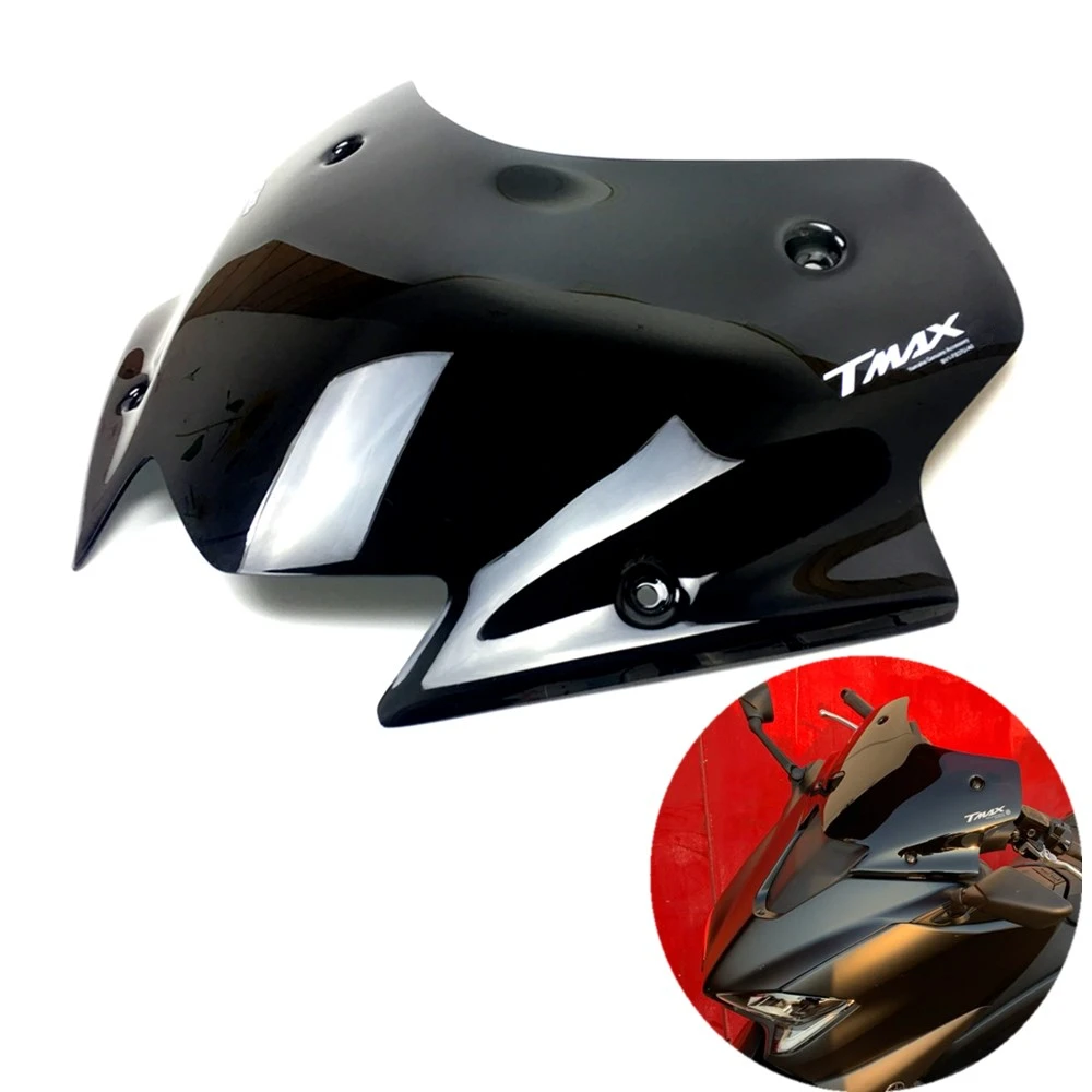 Motorcycle Accessories Windshield Bubble Windscreen Black Wind Deflectore For Yamaha TMAX530 TMAX 530