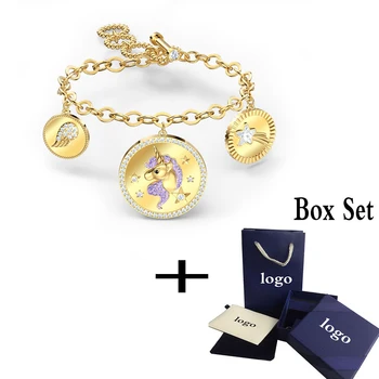 

MULIER 2020 Autumn Fashion New purple unicorn girl bracelet sweet and romantic holiday gift elegant ladies light luxury jewelry