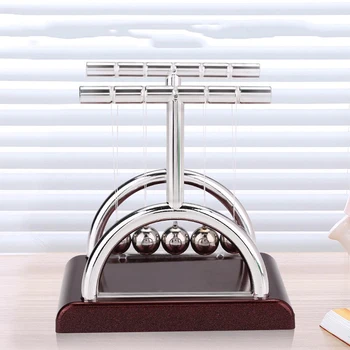 

Metal Pendulum Ball Newton Ball Physical Balance Ball Wooden Creative Newton's Cradle Table Decoration