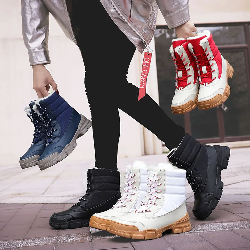 Женские зимние сапоги STS теплые до середины икры женская обувь для пеших прогулок