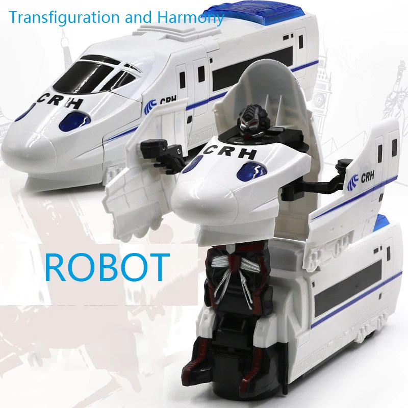 

Christmas Gift Children's Electric Toy Train Sound, Light Music Universal Driving Simulation Harmony EMU High-speed Rail Robot