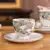 Vintage Horse Bone Coffee Cup And Saucer European Afternoon Tea Set Coffee Tea Mug Golden Handle Cups Cafe Party Drinkware 9