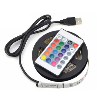 

5V USB Cable LED Strip Light TV Background Lighting 1m 2m 3m 4m 5m LED Light Strip Epoxy Waterproof Light String