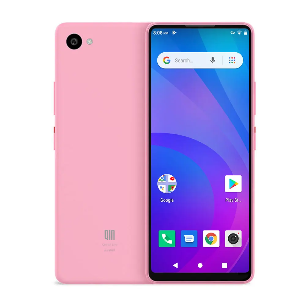 Розовый Глобальная версия Xiaomi QIN полноэкранный телефон e 4G сеть с Wi-Fi 5,05 дюймов 2100 мАч Android 9,0 четырехъядерный - Цвет: Розовый