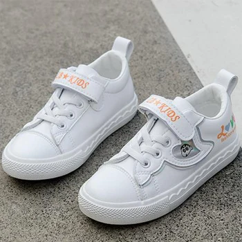 

Kids Shoes Girls Casual Sneakers Boys Leisure Shoes Breathable Cartoon Print Shoes Pu Leather Off White Shoes for Children