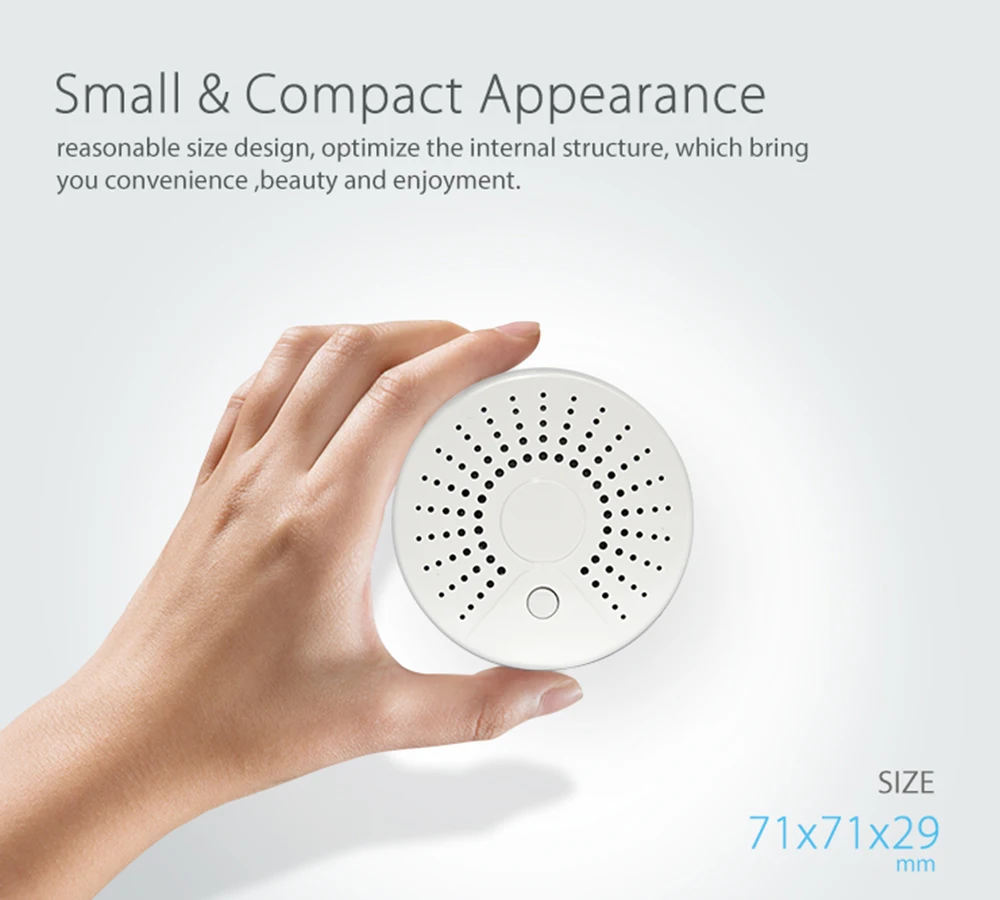 Tuya Smart WiFi Smoke Detector Sensor Standalone Wireless Home Security Fire Alarm With Google Home Alexa APP remote control