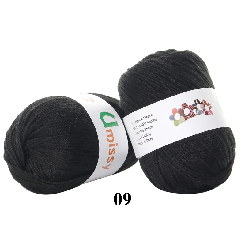 1pc 09 1 шт. нитки для вязания крючком Кашемировая Пряжа для Вязания Шерсти Шелковой Пряжи Мягкий Ребенок Пряжи 50 г/шт. Розничная - Цвет: 1pc 09