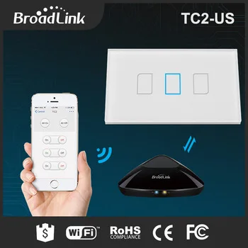Broadlink TC2 3 банда США 433 МГц Verbinding MurTouch панель Lichtschakelaar afstandard US standard Voor Smart Home Systeem