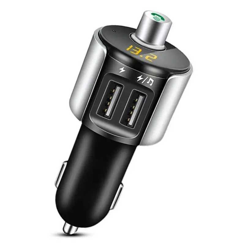 Двойное USB зарядное устройство C27A автомобильный беспроводной Bluetooth fm-передатчик ЖК-дисплей двойной usb зарядка MP3-плеер Радио адаптер