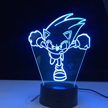 

Running Sonic Figure Led Night Light for Kids Bedroom Decoration Nightlight Colors Changing Usb Desk Lamp The Hedgehog Gift