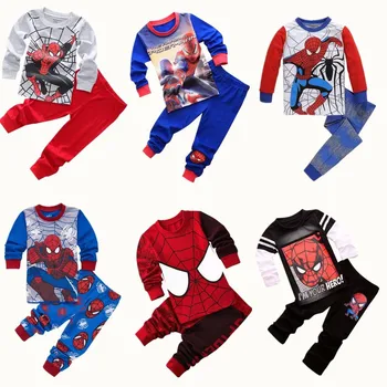 

2020 NEW Avenger Baby Boys Clothes Girl Sleepwear Children Spiderman Sets Kids Pajamas Toddle Amazing Spiderman Pyjamas Clothing