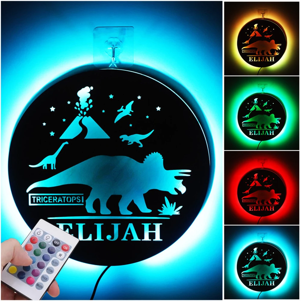 Personalized dinosaur led light Clearance