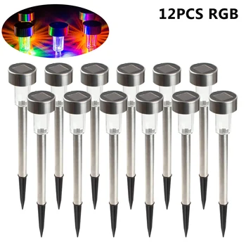 

Lawn Lamp Led Garden Decor Yard Party Festival Easy Install Stainless Steel Waterproof Walkway Driveway Home Outdoor Solar Light