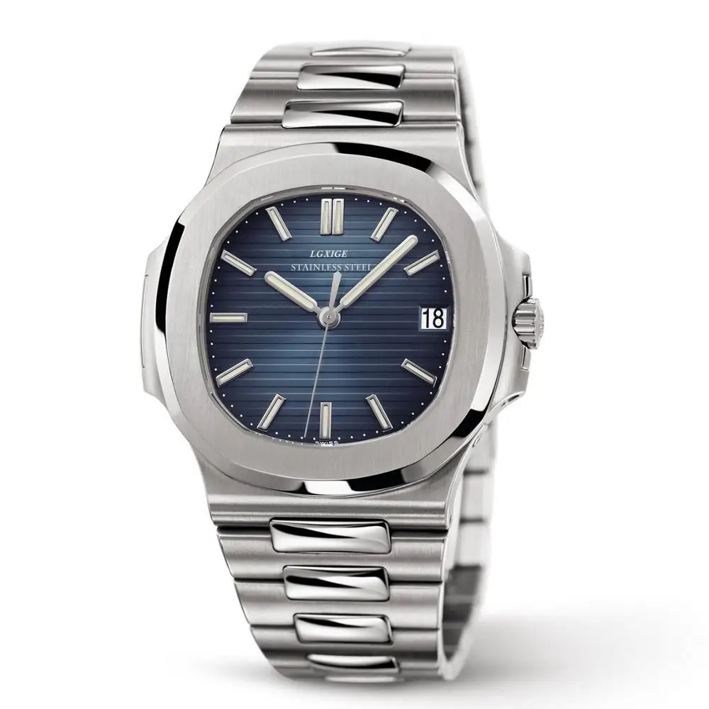 

Montre hommes Top marque de luxe en acier complet montre-bracelet militaire hommes 30m étanche affaires lumineux Quartz horloge