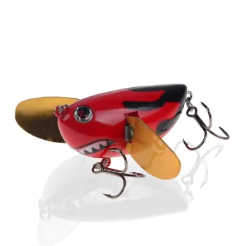 

1pcs New Boxed Topwater Wobbler Fishing Lure 6cm 12.5g Floating isca Artificial Hard Popper Plastic Bait With Metal Wings