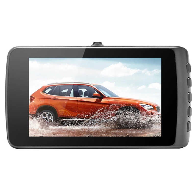 4 дюйма Dash Cam HD 1080P Видеорегистраторы для автомобилей автомобиля Камера 170 ° Широкий Двойной объектив видео Регистраторы Dash Cam с Водонепроницаемый Реверсивный Камера Driv