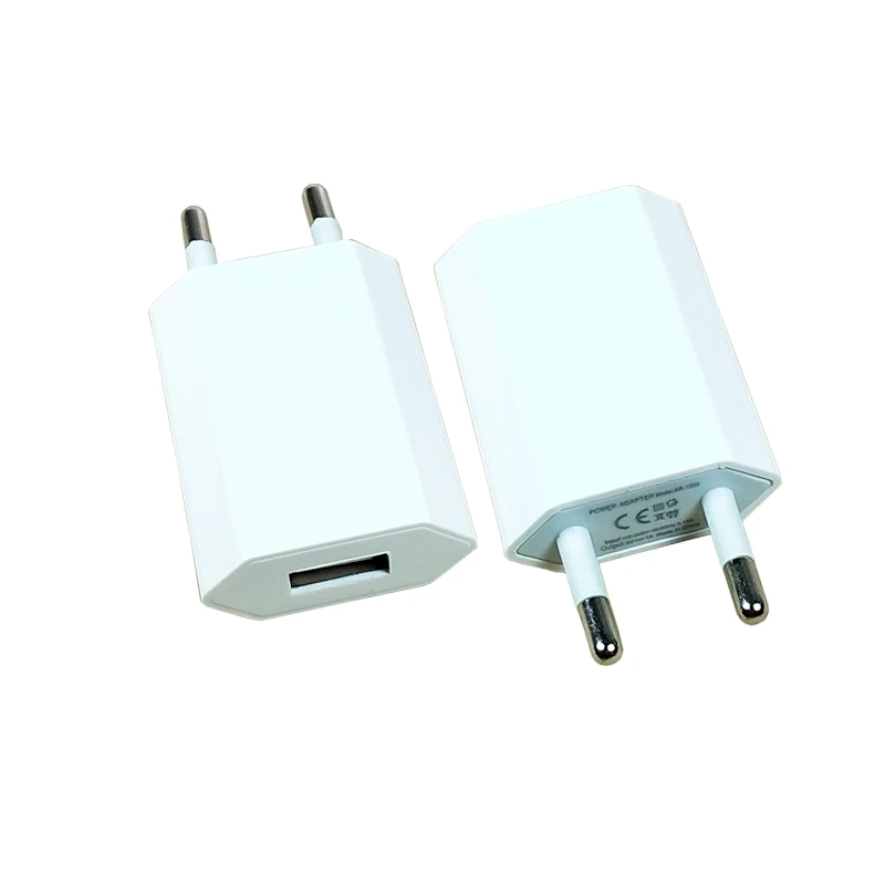EU Штекерный разъем USB зарядное устройство 5V 1A iPhone X 8 7 iPad настенное зарядное устройство для samsung S9 Xiaomi Mi 8 huawei мобильный телефон белый F-P-01