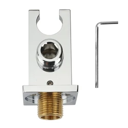 Solid Brass Wall Mount Handheld Shower Bracket Holder With Water Supply Shower Outlet