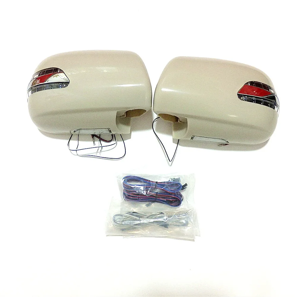 

LED Rear-view Mirror Lights + Cover case for Lexus RX350 03~09 Toyota Alphard Noah Voxy, Yellow Turn signals+ DRL + Ground Lamp