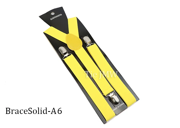 Solid Color Elastic Leather Suspenders Braces Men Women Black Blue Red Adjustable Straps For Wedding Suit Skirt Accessories Gift