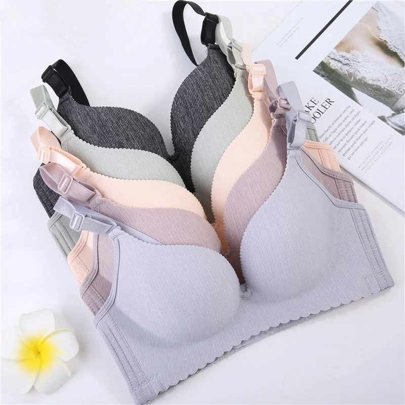 Comfortable Deep V Cup Bras For Women Push Up Lingerie Seamless Bra Wire Free Bralette Backless Bras Sexy Underwear