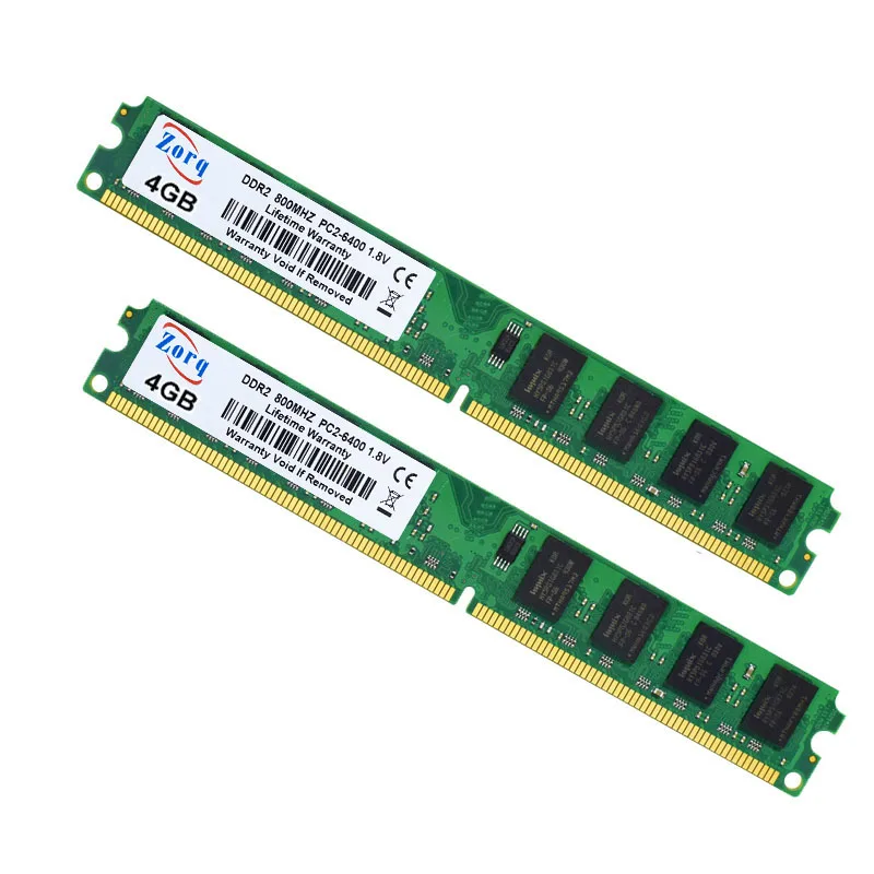 Zorq DDR2 RAM 4GB 800 Desktop 1.8V Memoria Ram 240Pin PC PC2 6400 for AMD &amp Intel de escritorio Memory | Компьютеры и офис