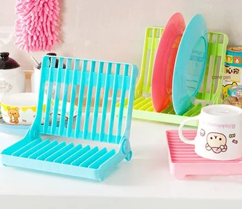 

Foldable plate storage drain rack kitchen dish storage rack finishing rack Cup drying rack