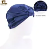 New Satin Silk Sleeping Bonnet Caps For Women Silky Headcover Double Layer Knotted Headband Caps Chemo Cancer Nursing Headwrap 5