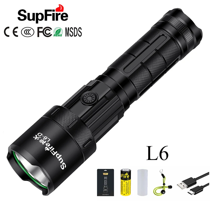 

Most Powerful LED Flashlight Tactical Flash Light SST40 3000lm 26650 Rechargeable Linterna LED L6 Hand Torch Camp Light