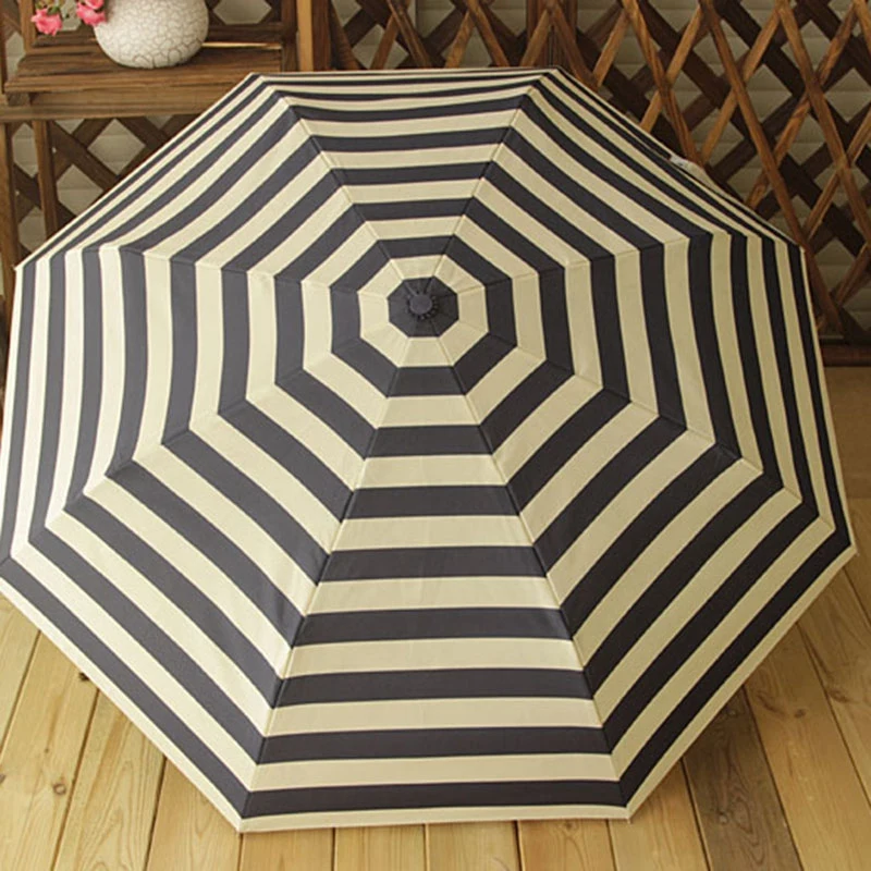 Полностью автоматический складной зонт от солнца, Женский Зонт от дождя, универсальный зонт от солнца и дождя с ручкой, 3 Складной Ветрозащитный женский зонт
