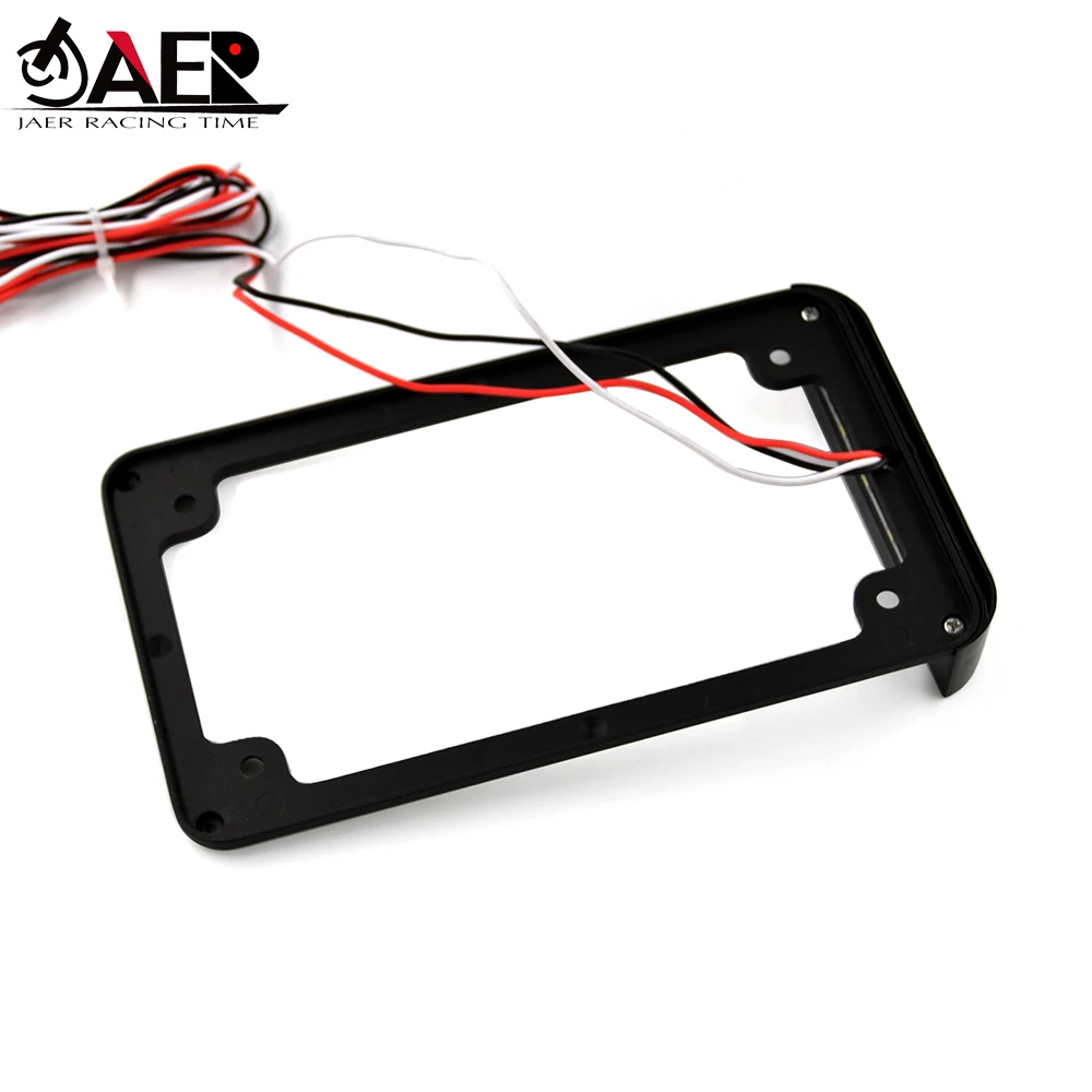 JAER 4 ''x 7'' универсальный мотоцикл 12V Светодиодный фонарь светильник рамка номерного знака с тормозом светильник для Honda Yamaha Suzuki номерной знак