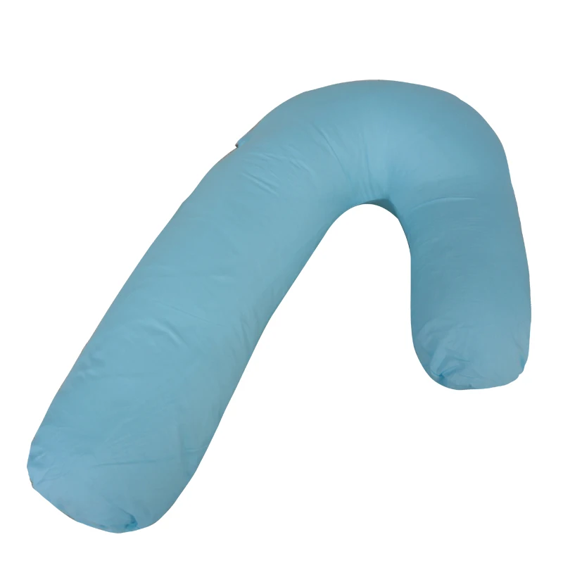 Подушка для сна V Форма для беременных женщин хлопковая наволочка Подушка для тела беременность боковые шпалы постельные принадлежности - Цвет: lake blue