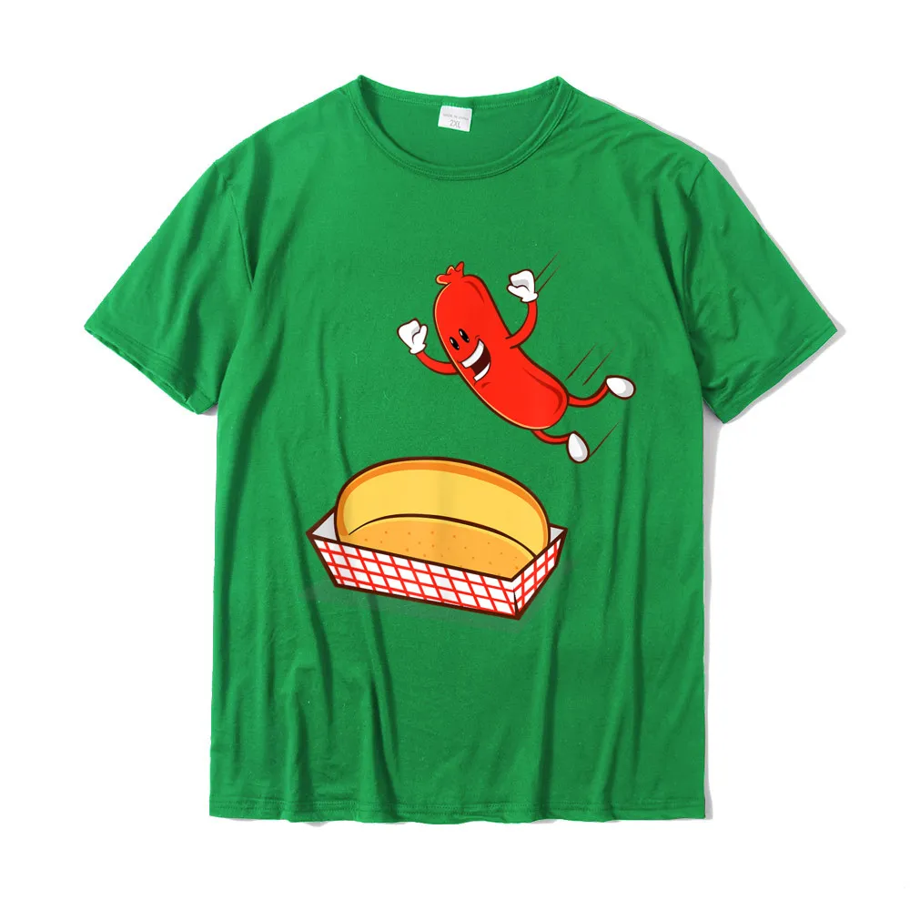 T Shirt Casual Mother Day High Quality Normal Short Sleeve 100% Cotton Fabric Crew Neck Mens Top T-shirts Normal T Shirt Funny Hot Dog T-shirt BBQ Cartoon Weiner Zany Brainy__19034 green