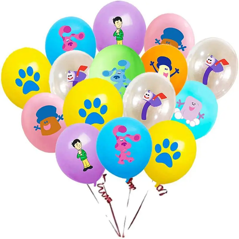 16 unids/set Blues pistas globos Blues pistas que decoraciones de fiesta temáticas suministros temáticos para fiestas