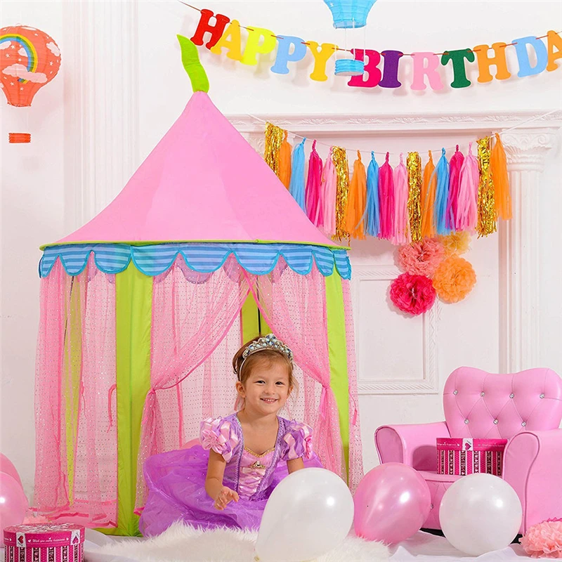 Children's Tent Folding Tents Play House For Children Teepee Toy Tents For Kids Tipi Infantil Indoor Ball Pit Princess Castle 4