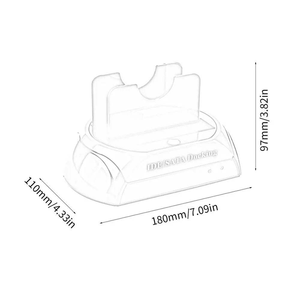 Стандарт ЕС удобный 2,5 и 3,5 дюймов IDE SATA USB 2,0 двойной жесткий диск станция для SATA/HDD/IDE