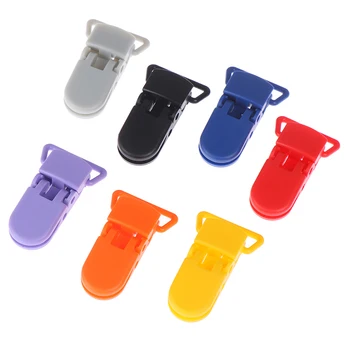 

5Pcs/Lot Flat Pacifier Clip Holder Baby Dummy Soother Suspender Toddler Baby Teething Necklace Accessories Plastic