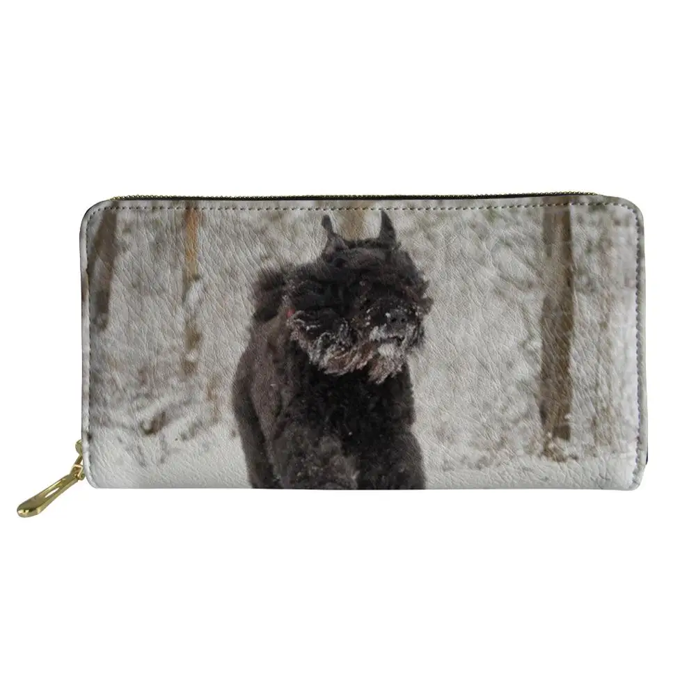 Женские кошельки с принтом Kawaii Bouvier Des Flandres, портмоне, держатель для карт, Дамская длинная сумка из искусственной кожи, женская сумка для карт, Прямая поставка