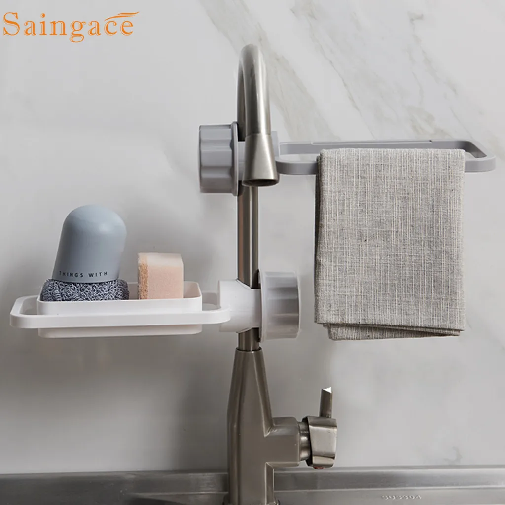 Saingace многофункциональная стойка для хранения, кухонная раковина, органайзер для ванной комнаты, домашняя тряпичная подвесная корзина для мытья, Прямая поставка, новинка