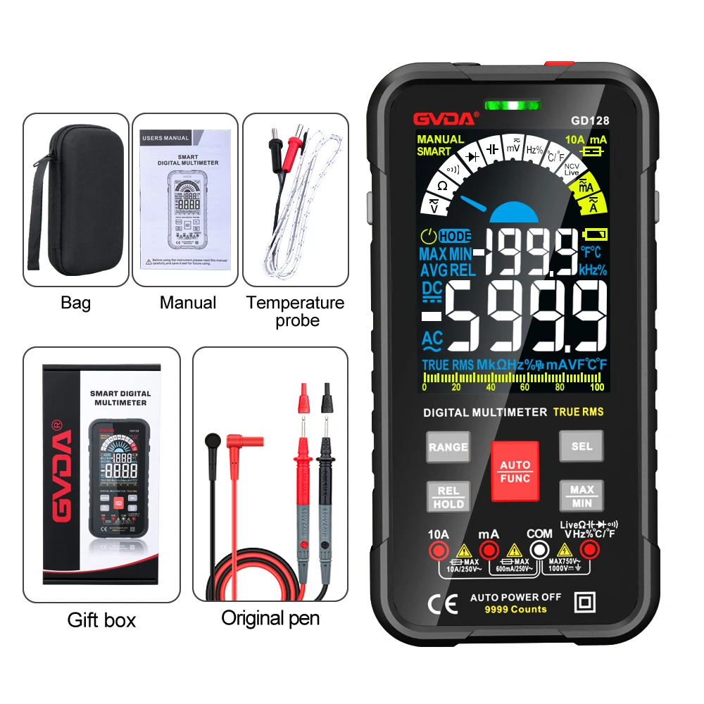 ο 9999 īƮ  Ƽ Ʈ ڵ  1000V 10A ׽ ,  Hz 뷮 REL True RMS AC DC DMM Ƽ׽