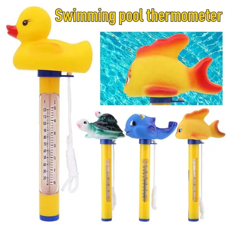 8.66" Cartoon Floating Outdoor Swimming Pool Hot Tub Thermometer with String 