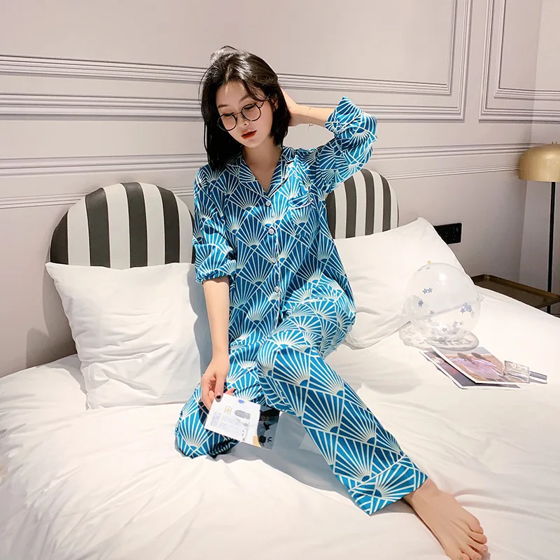 2020-Summer-Satin-Pyjamas-Women-Pajamas-Sets-With-Pants-Flower-Print-Long-Sleeve-Silk-Sleepwear-Pijama.jpg_ (8)