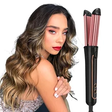 

2 In 1 Hair Curler and Strainghtener Led Display Electric Curling Iron Roller Curls Wand Waver Fashion Women Hair Styling Tools