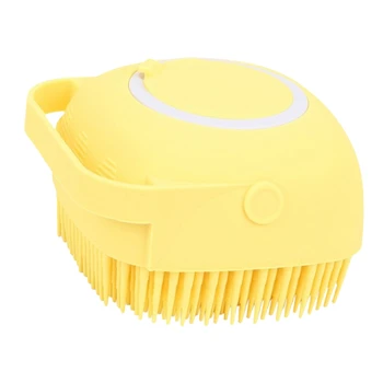 

80Ml Capacity Shower Brush 80Ml Soft Silicone Anti-Slipping Handle Compact Shower Massager