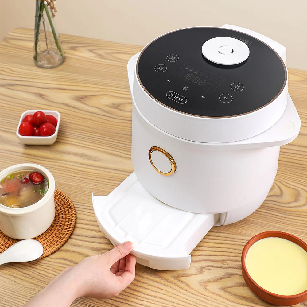 ZHENMI 3L Rice Cooker Multifunctional Food Steamer Set Time Keep Warm