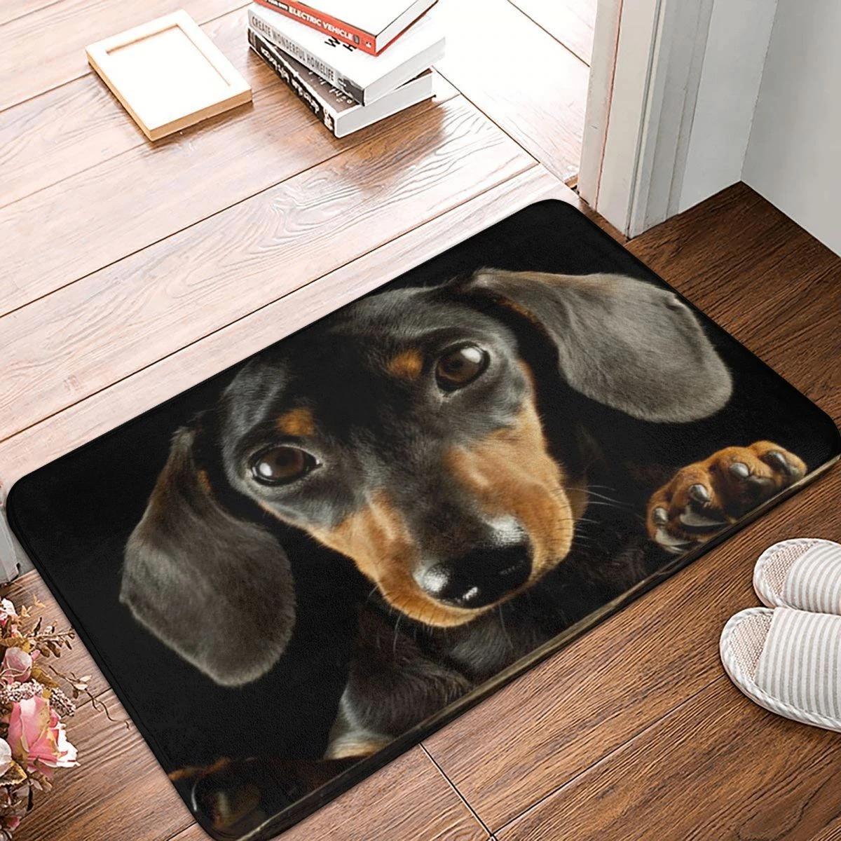Dachshund Dog Photo Portrait Doormat Printed Bedroom Entrance Floor Mat